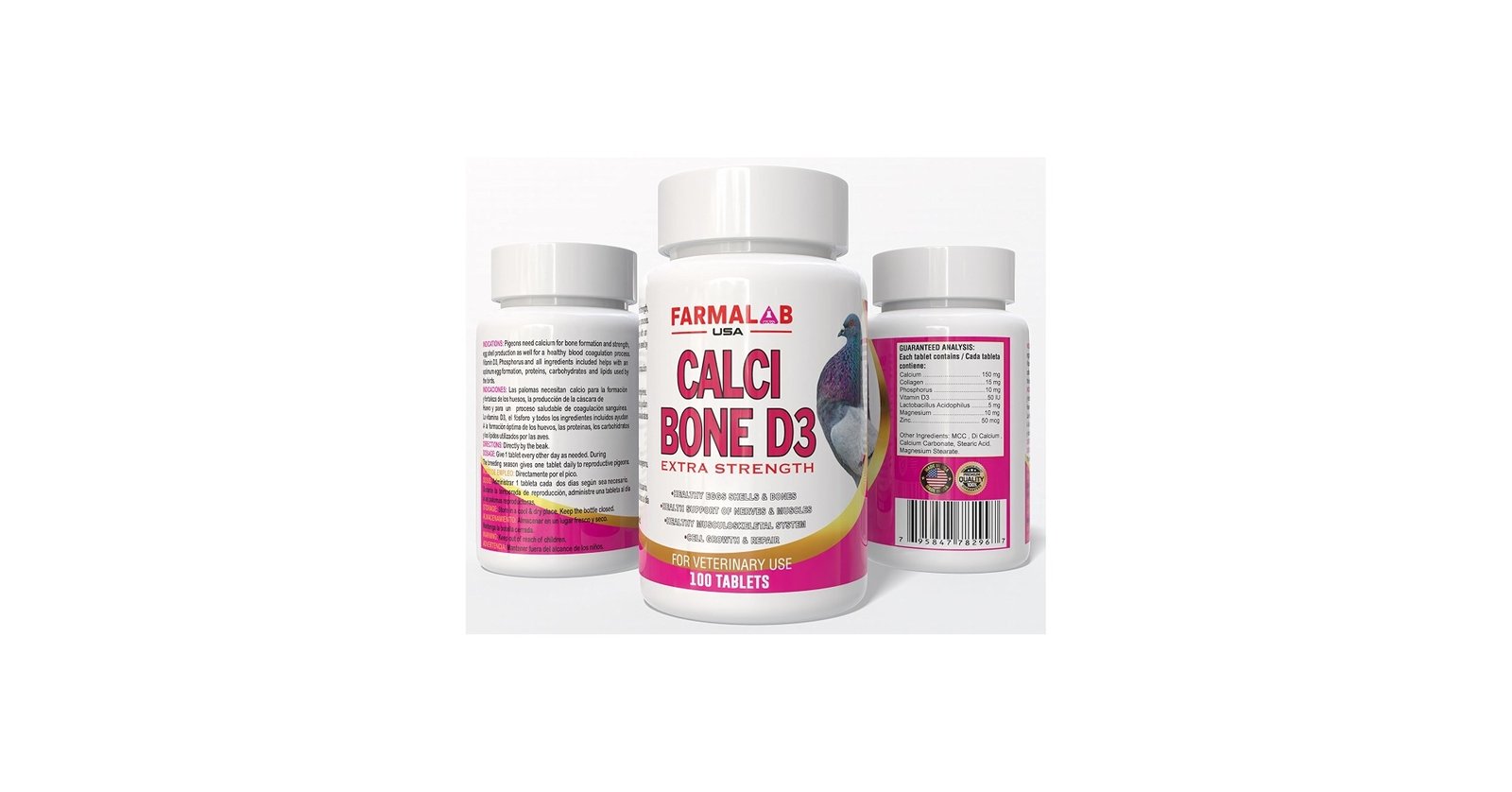 Calci Bone D3 for Pigeon 100 tablets