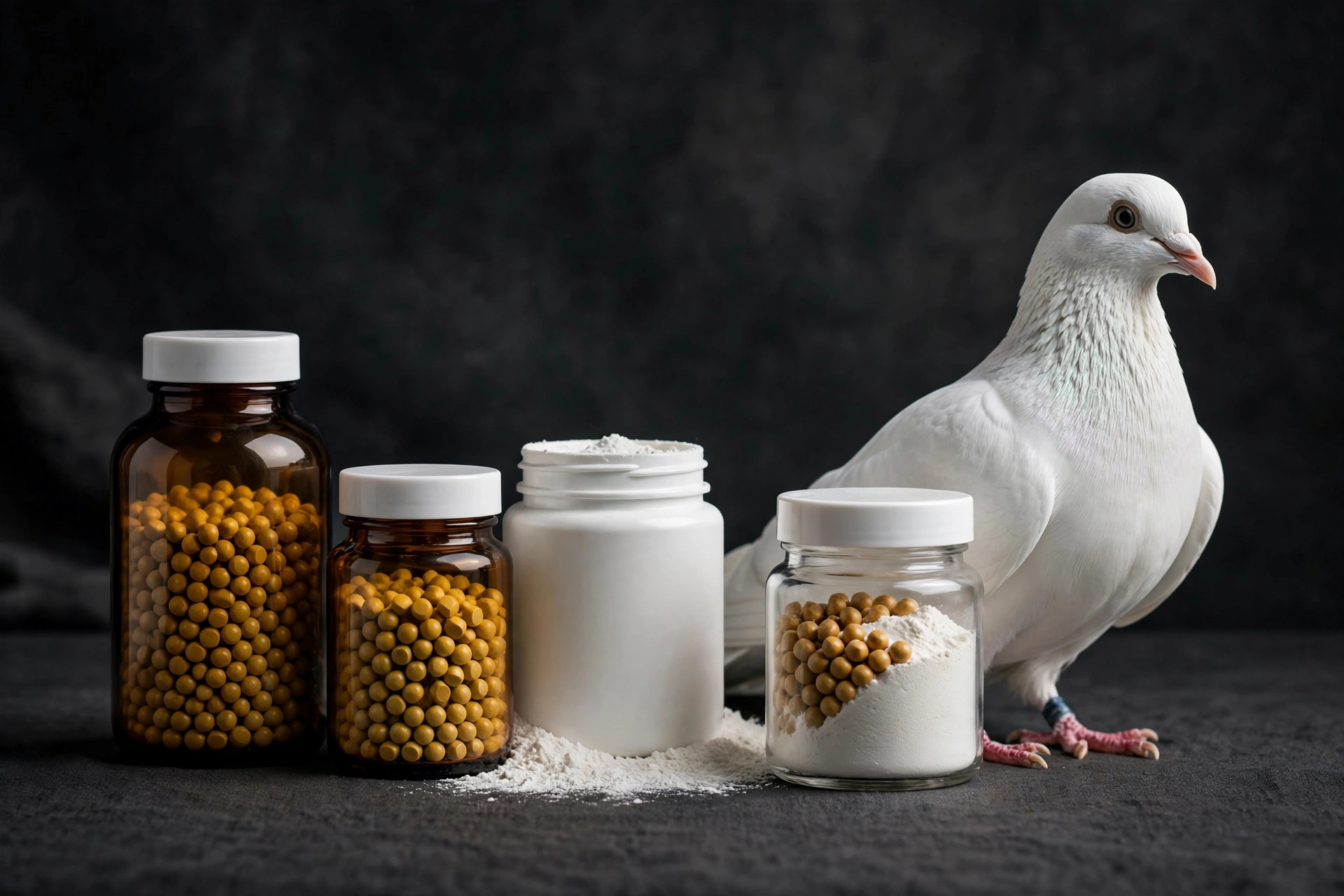 Bird vitamin supplements with white pigeon - Deliamly